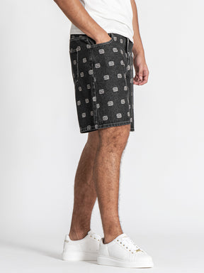 Grey GK Denim Shorts