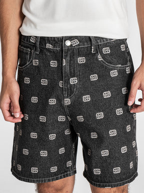 Grey GK Denim Shorts