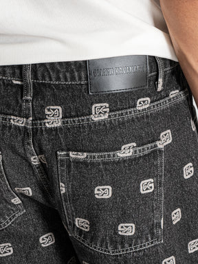 Grey GK Denim Shorts