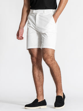 White Lock Chino Shorts