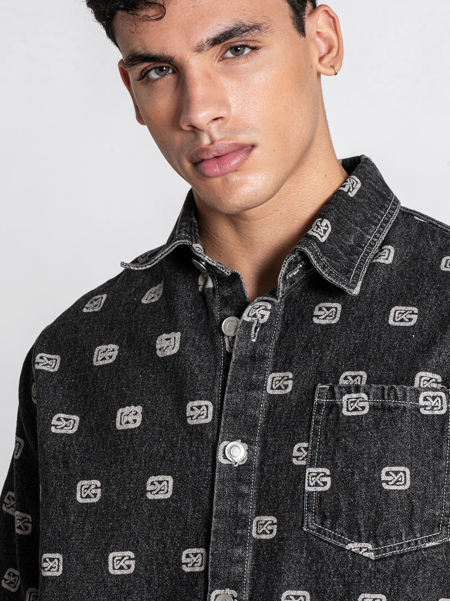 Grey GK Denim Shirt