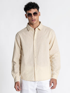 Beige GG Linen Shirt