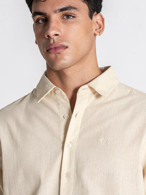 Beige GG Linen Shirt
