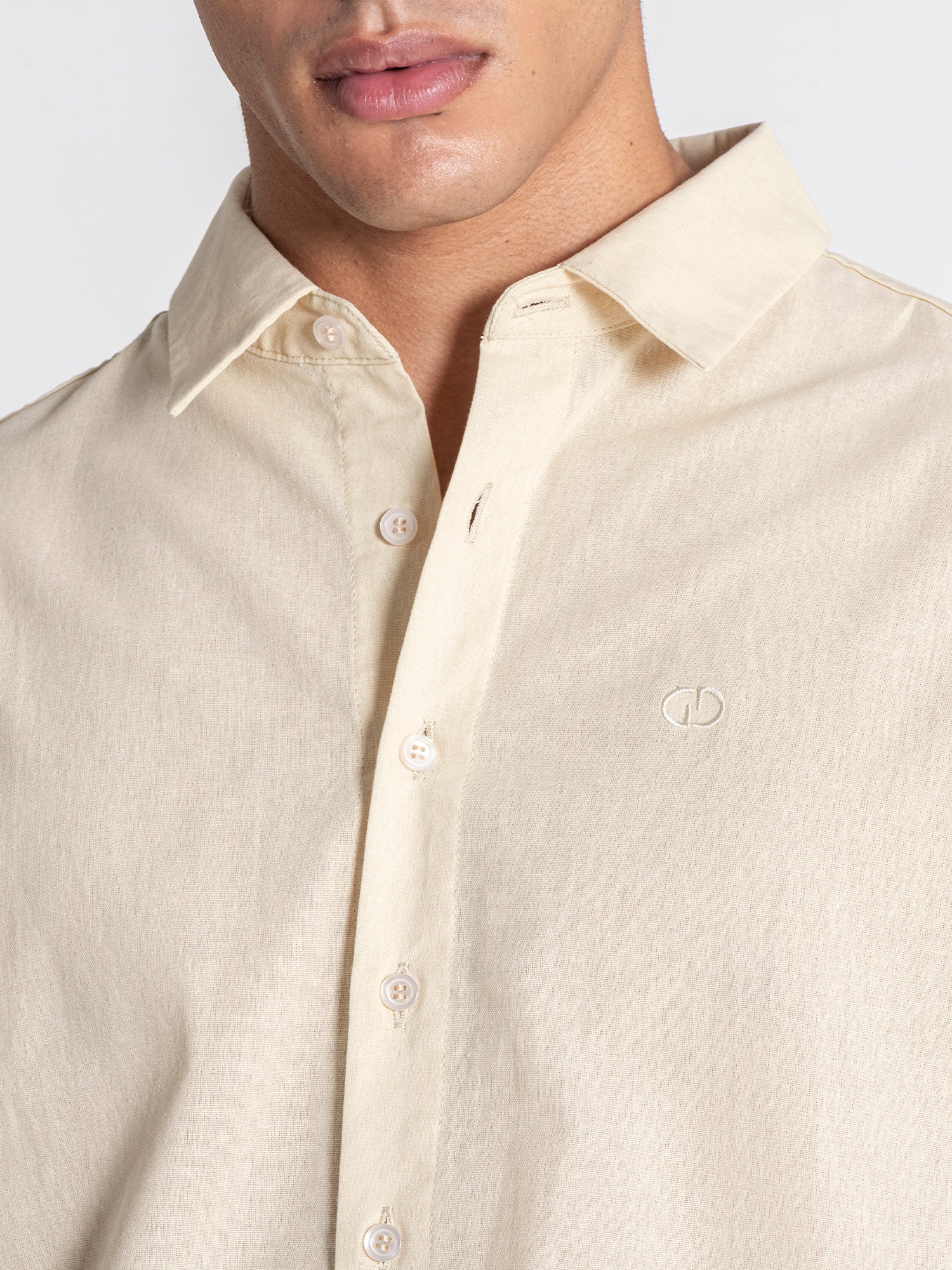 Beige GG Linen Shirt