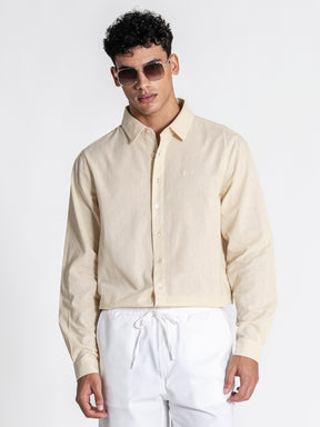 Beige GG Linen Shirt