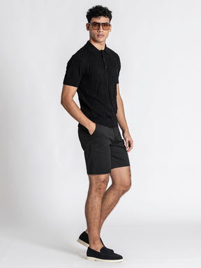 Black Majestic Knit Polo