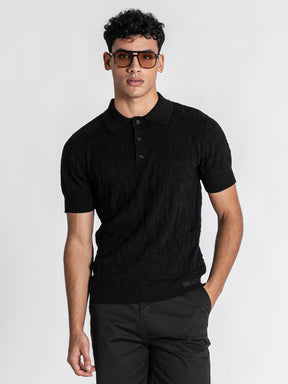 Black Majestic Knit Polo