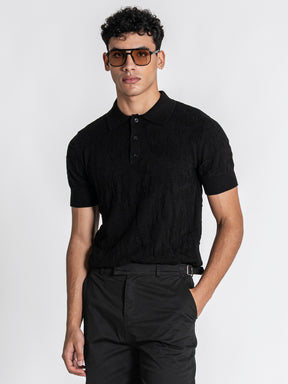 Black Majestic Knit Polo