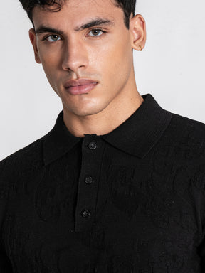 Black Majestic Knit Polo