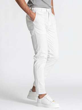 White Lock Chino Pants