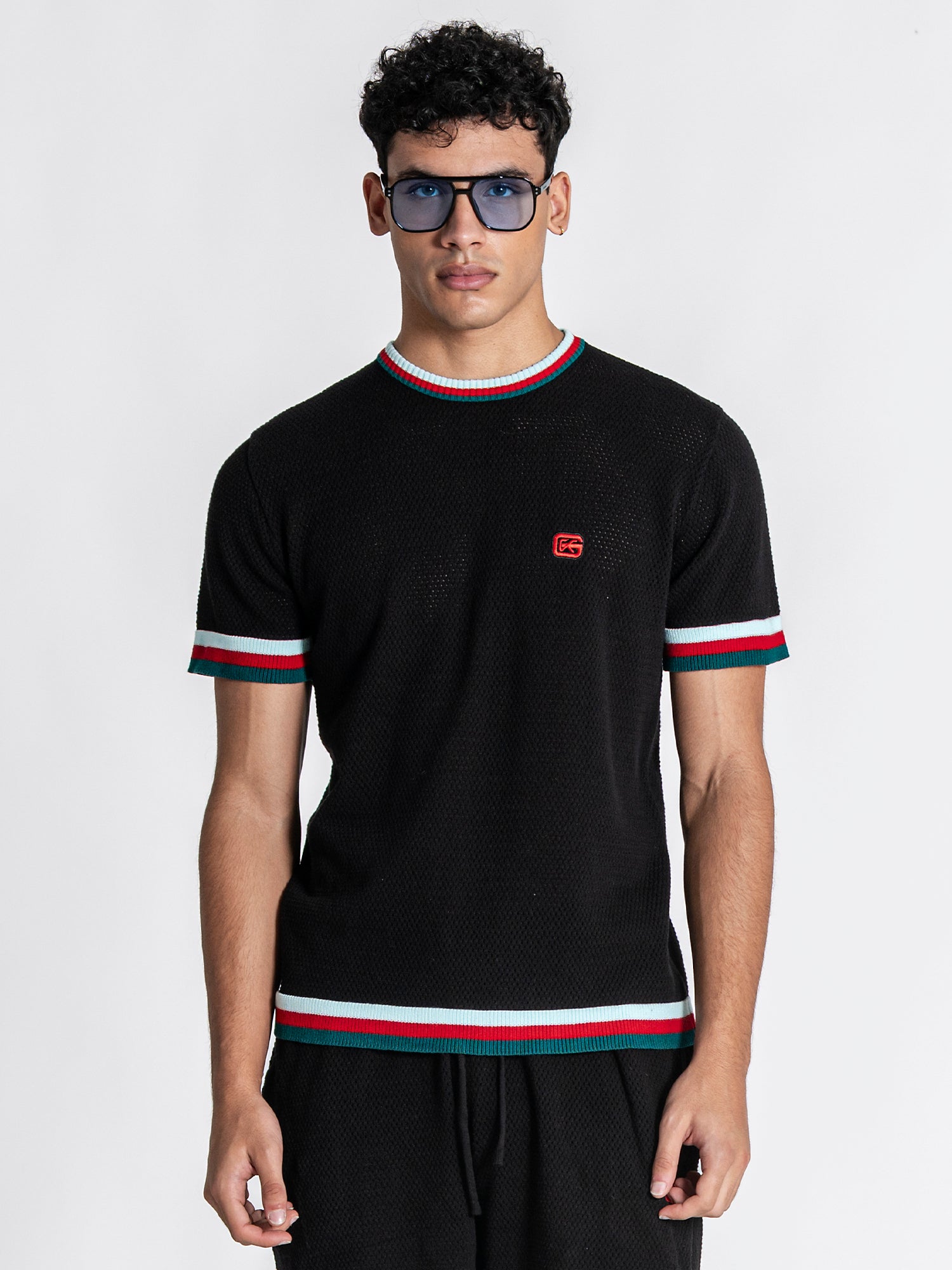 Black Striped GK Knit Set