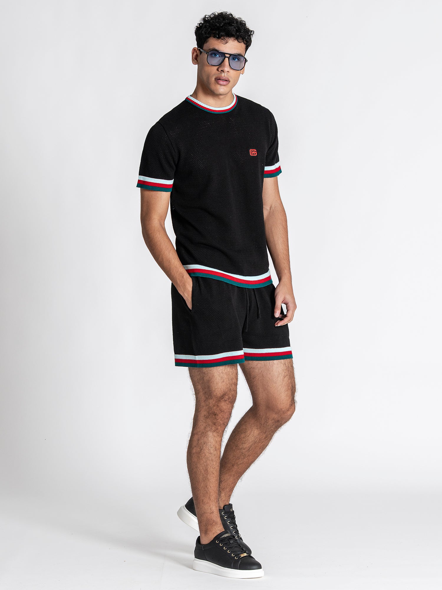 Black Striped GK Knit Set