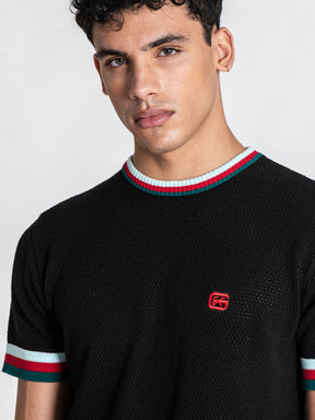 Black Striped GK Knit Set