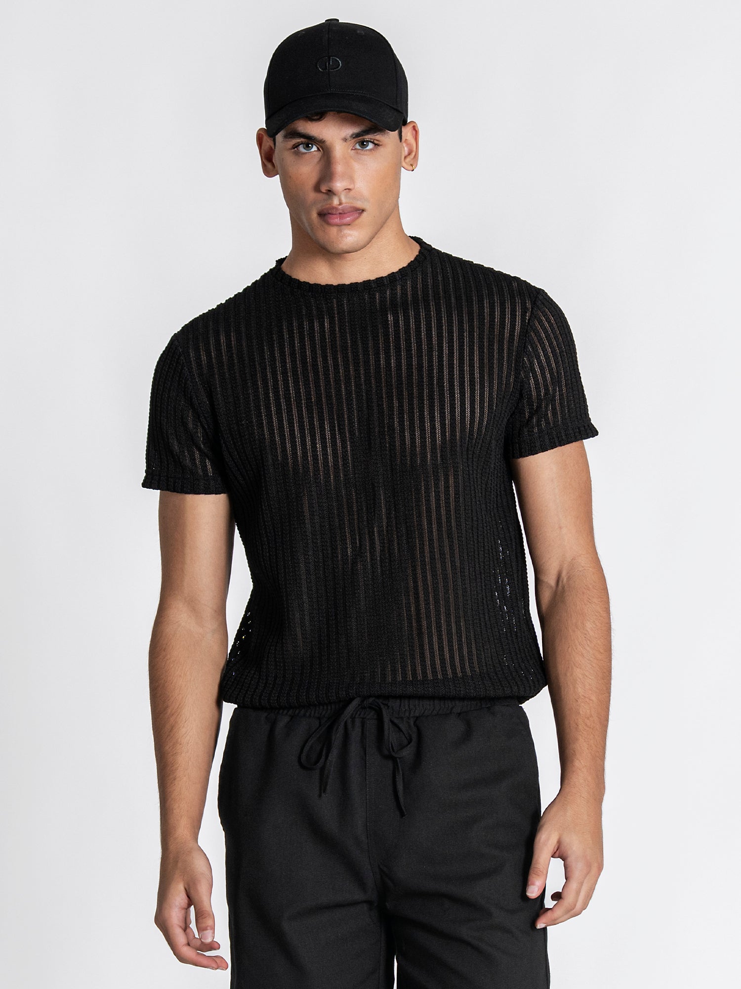 Black Texture GG Tee