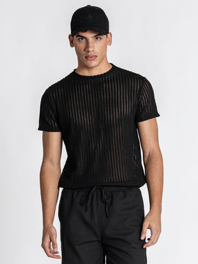 Black Texture GG Tee