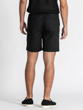 Black GG Linen Shorts