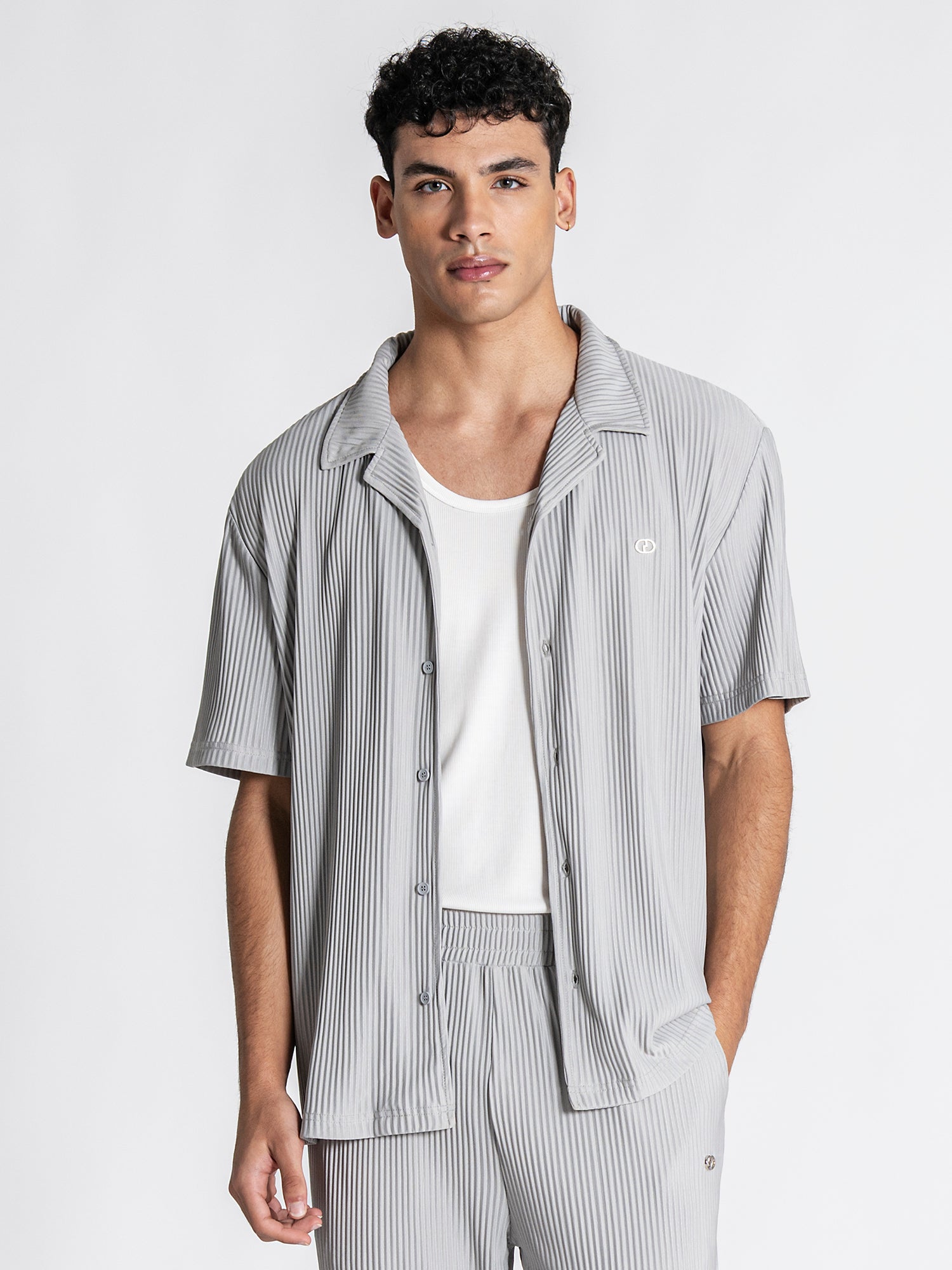 Grey GG Cuban Shirt