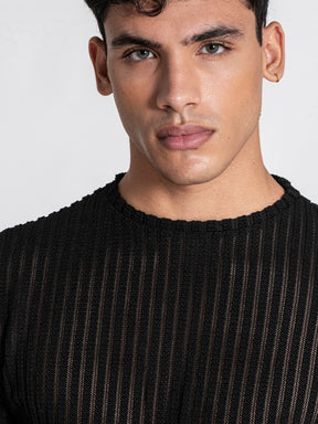 Black Texture GG Tee