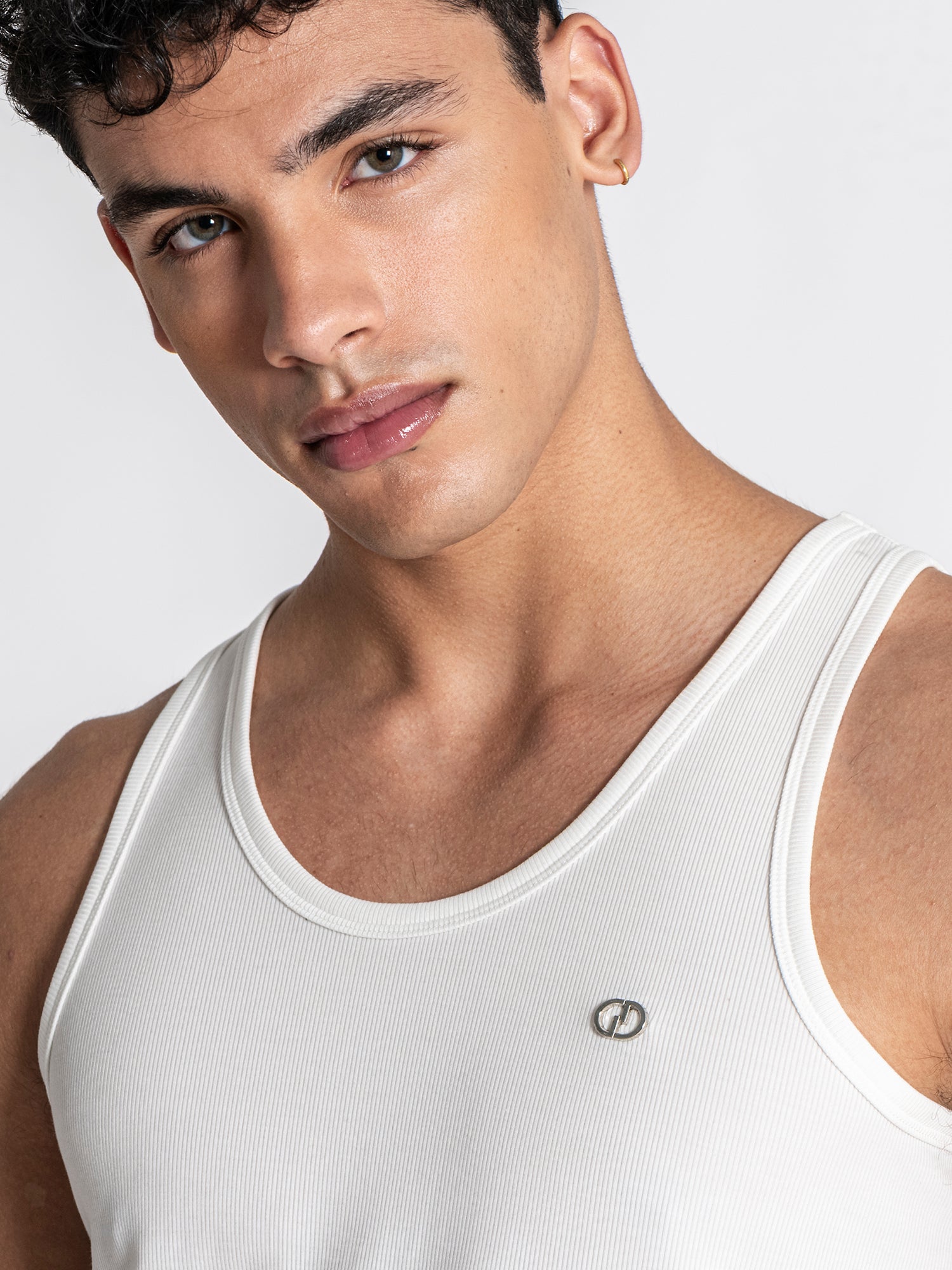 White Essence Ribbed Tanktop