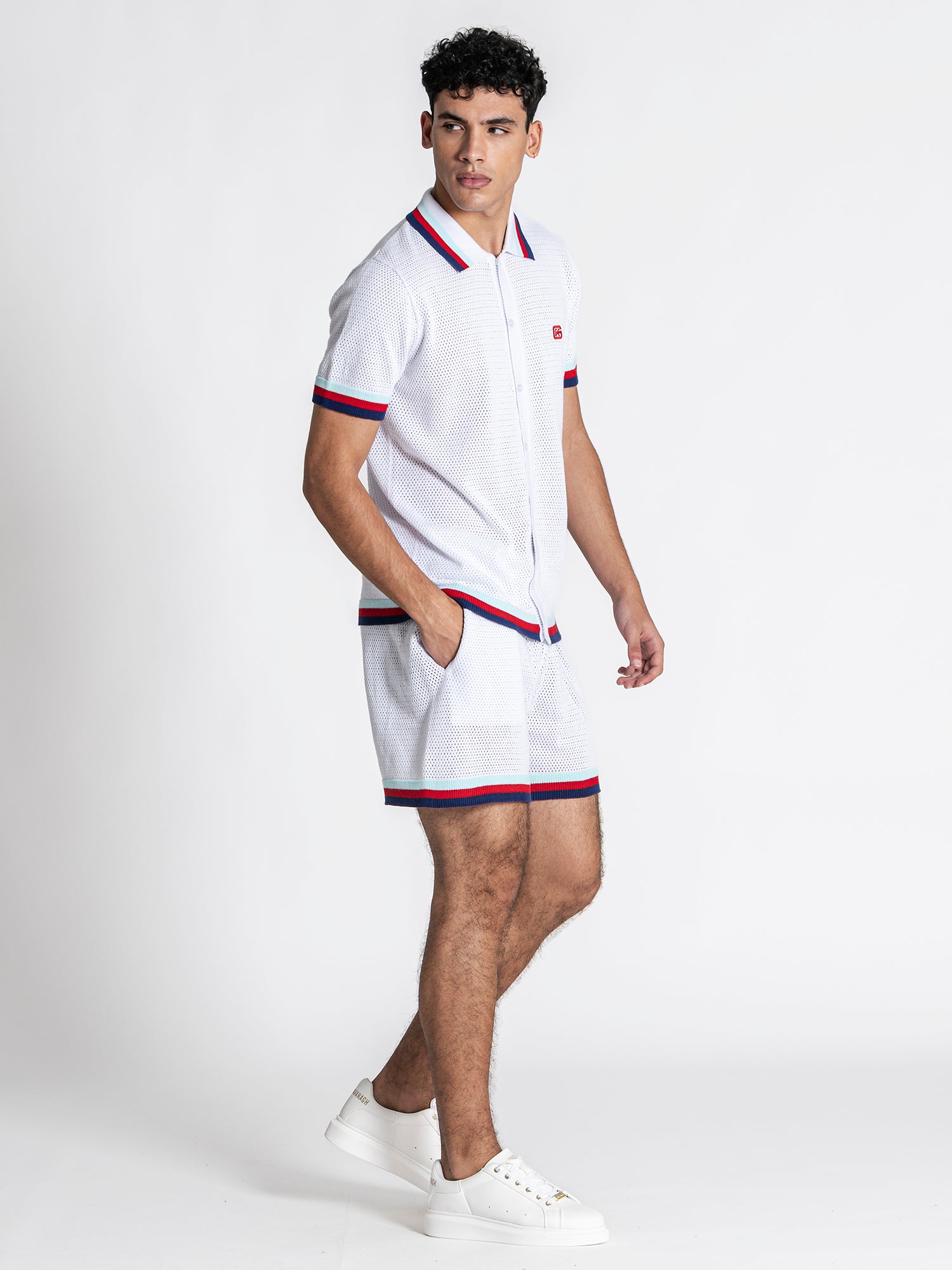 White Striped GK Knit Set