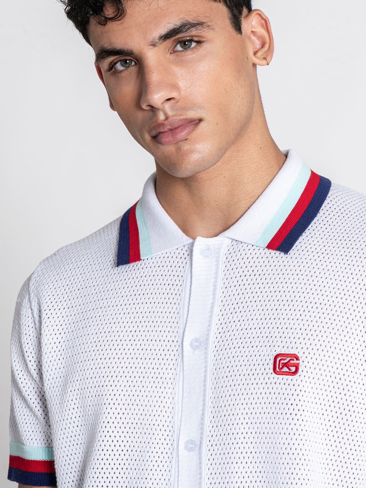 White Striped GK Knit Set