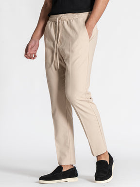 Beige GG Linen Pants