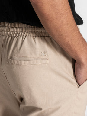 Beige GG Linen Pants