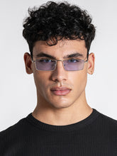 Blue Rectangle Sunglasses