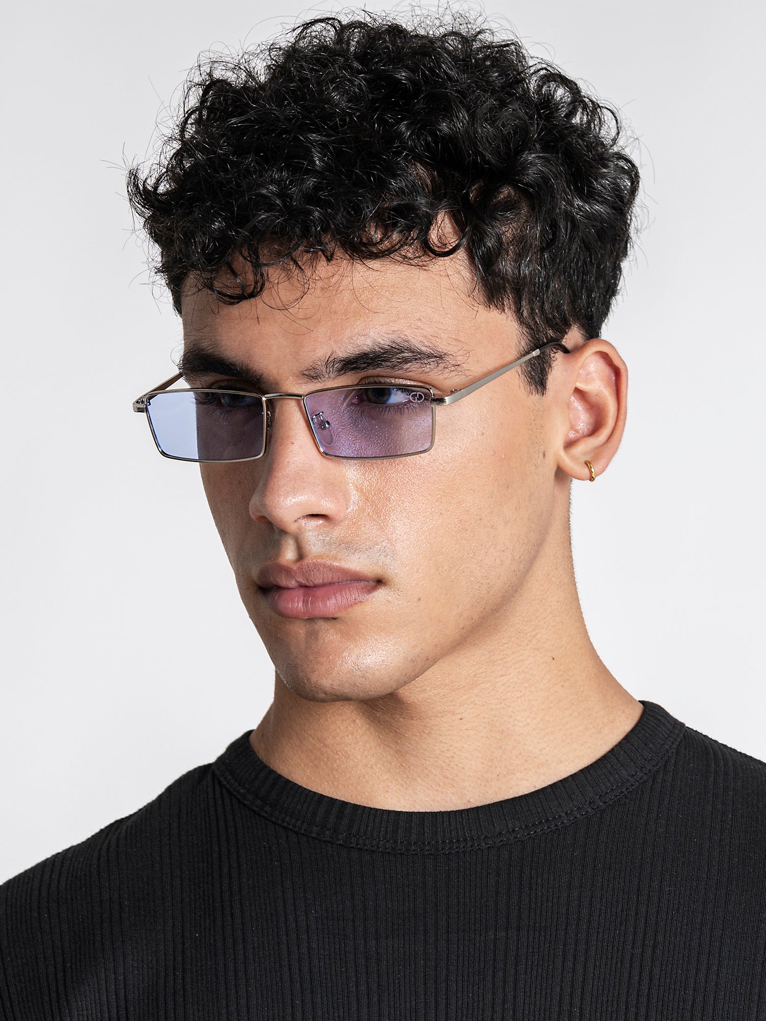Blue Rectangle Sunglasses