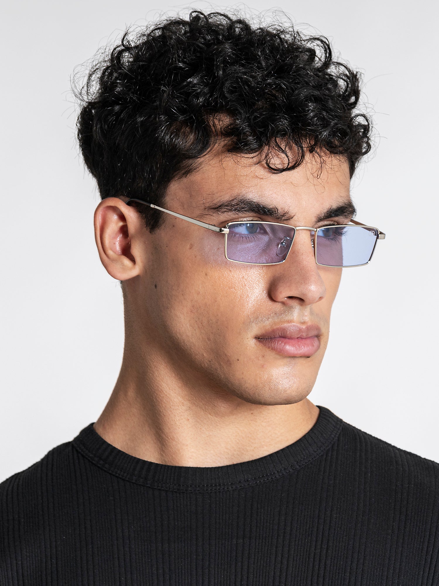 Blue Rectangle Sunglasses