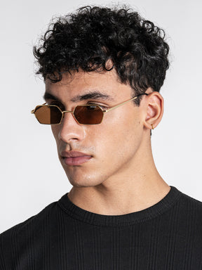 Orange Geometric Sunglasses