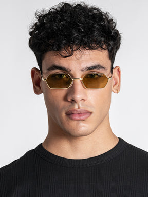 Green Geometric Sunglasses