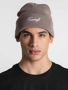 Taupe Signature Beanie