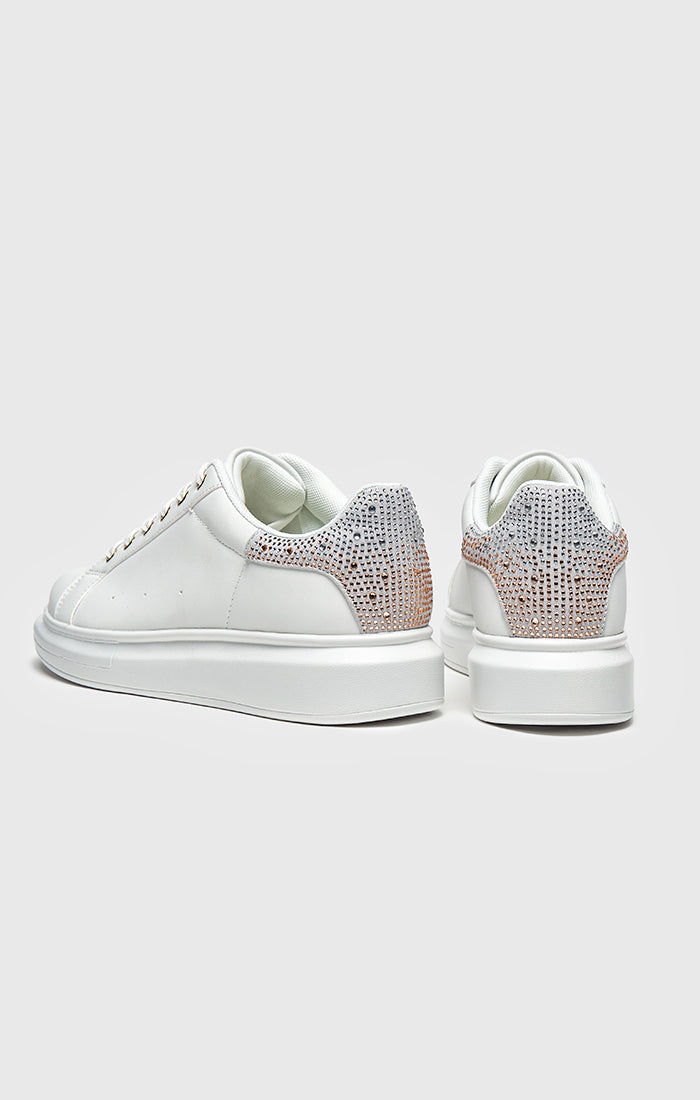 White Crystal Fade Sneakers