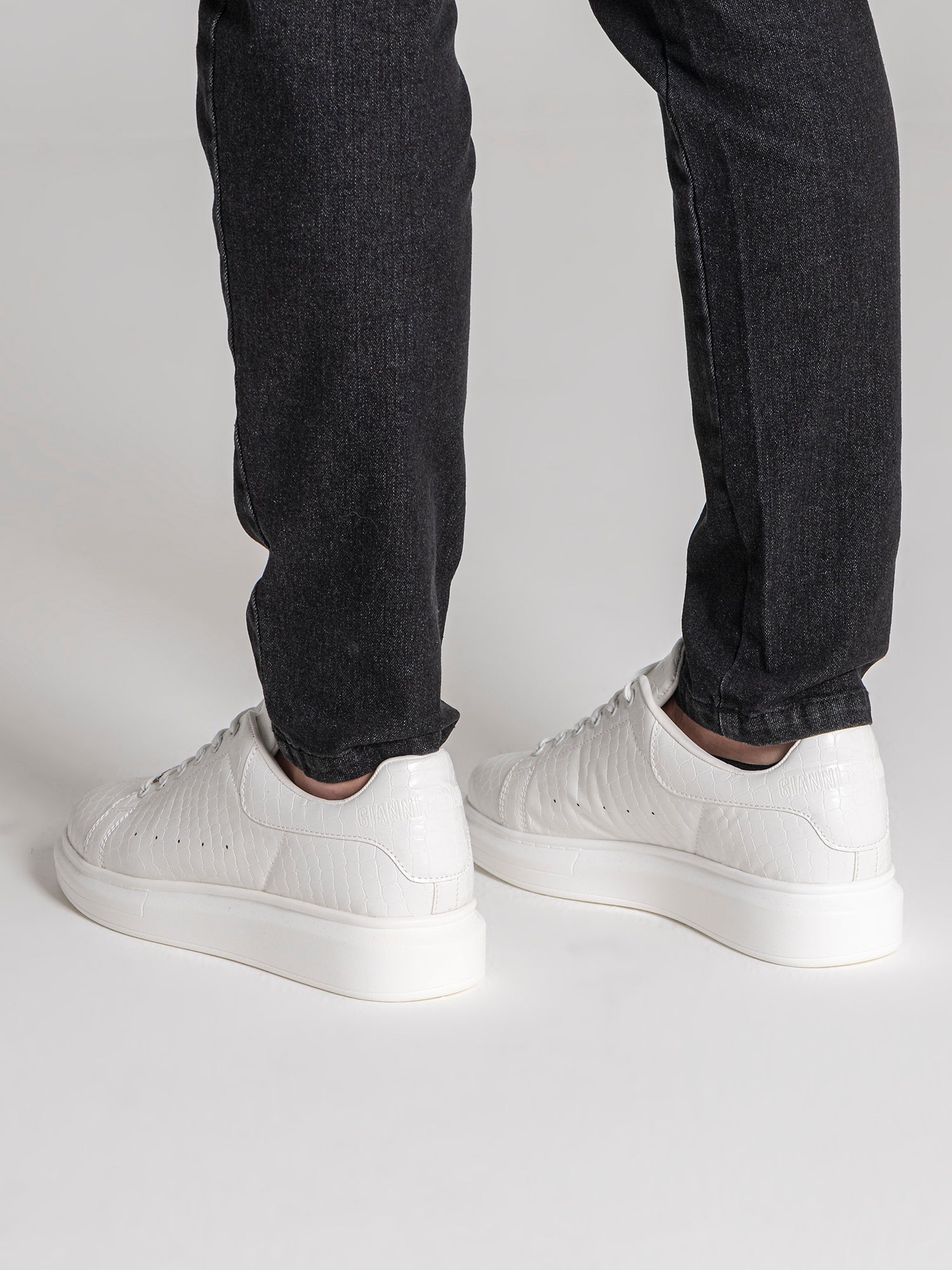 White Elevated Sneakers