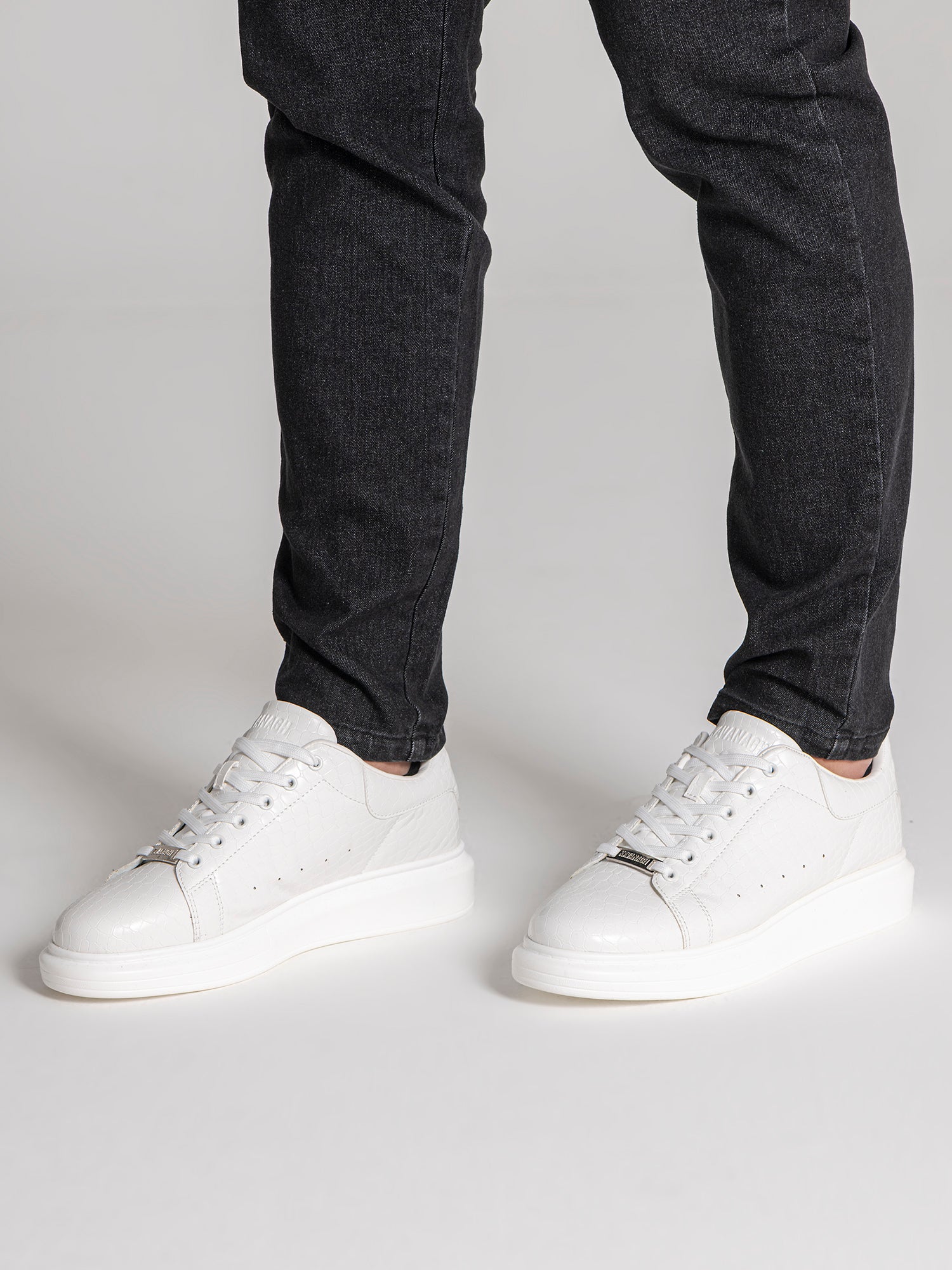 White Elevated Sneakers