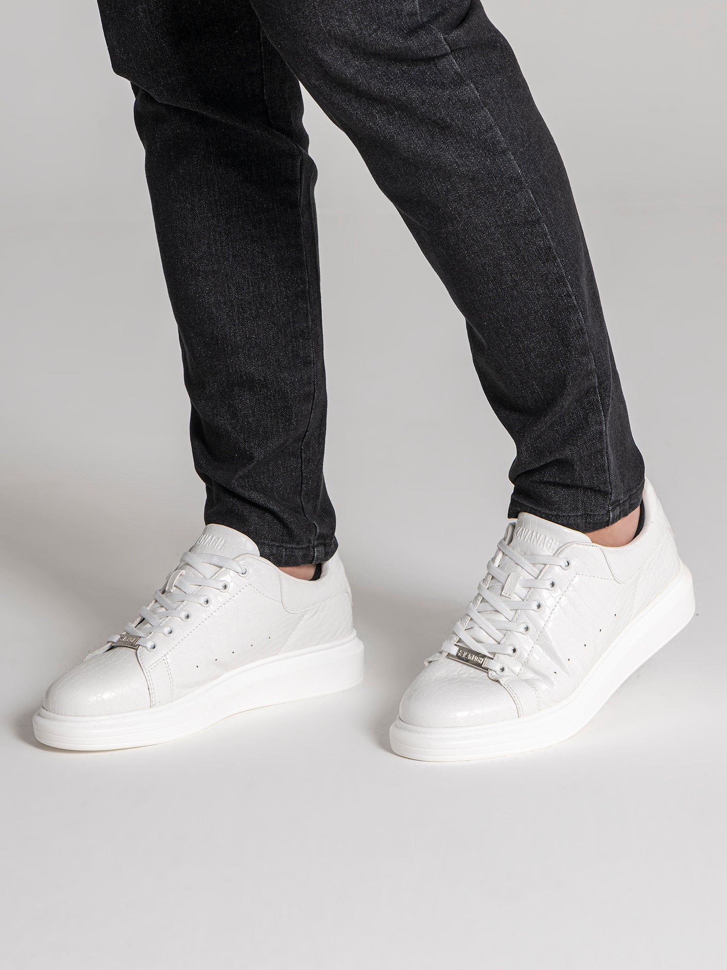 White Elevated Sneakers