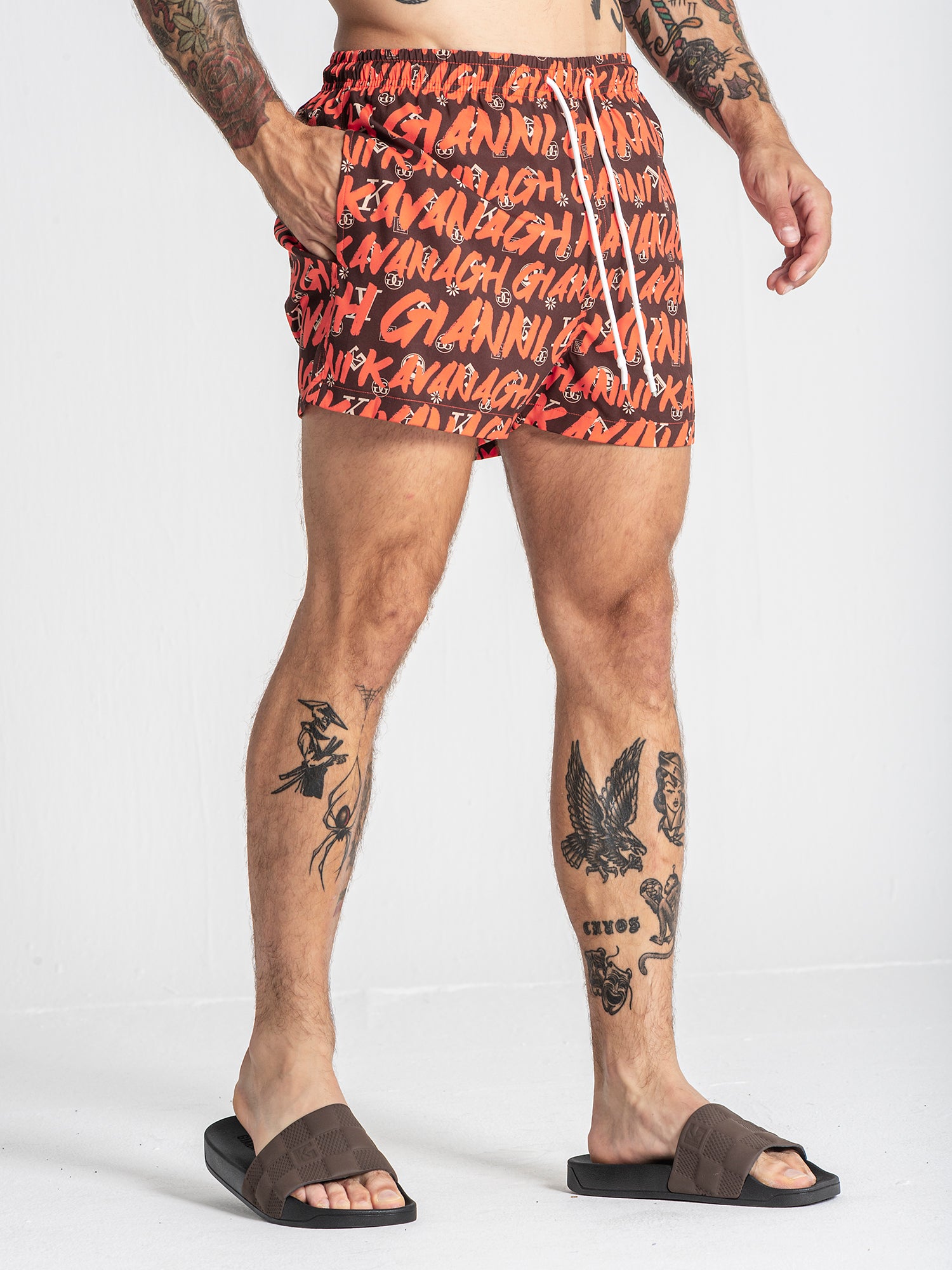 Orange Rebel Swimshorts