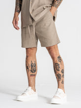 Taupe Nature Linen Shorts