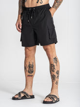 Black Cargo Swimshorts