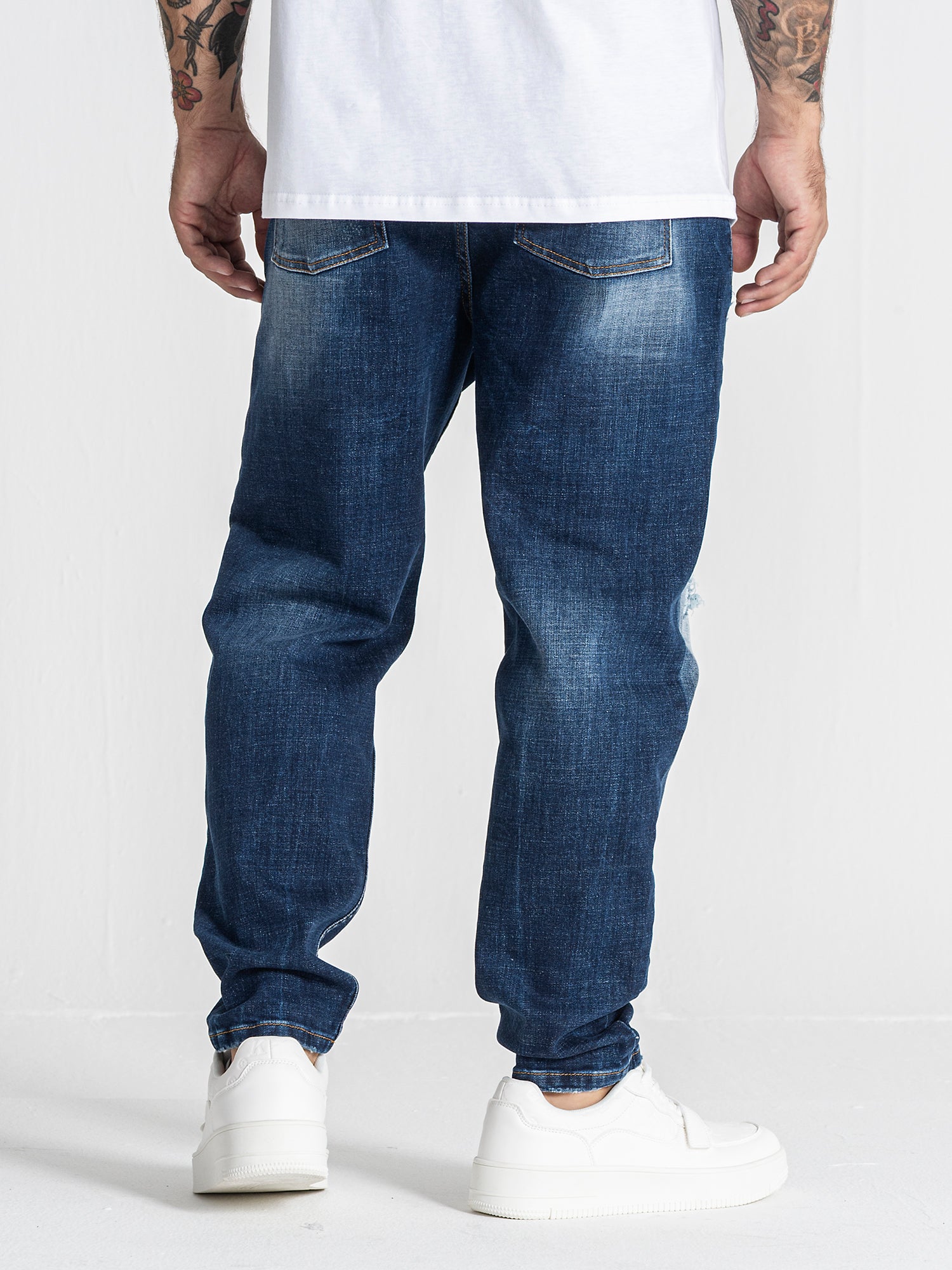 Dark Blue Rock Carrot Jeans