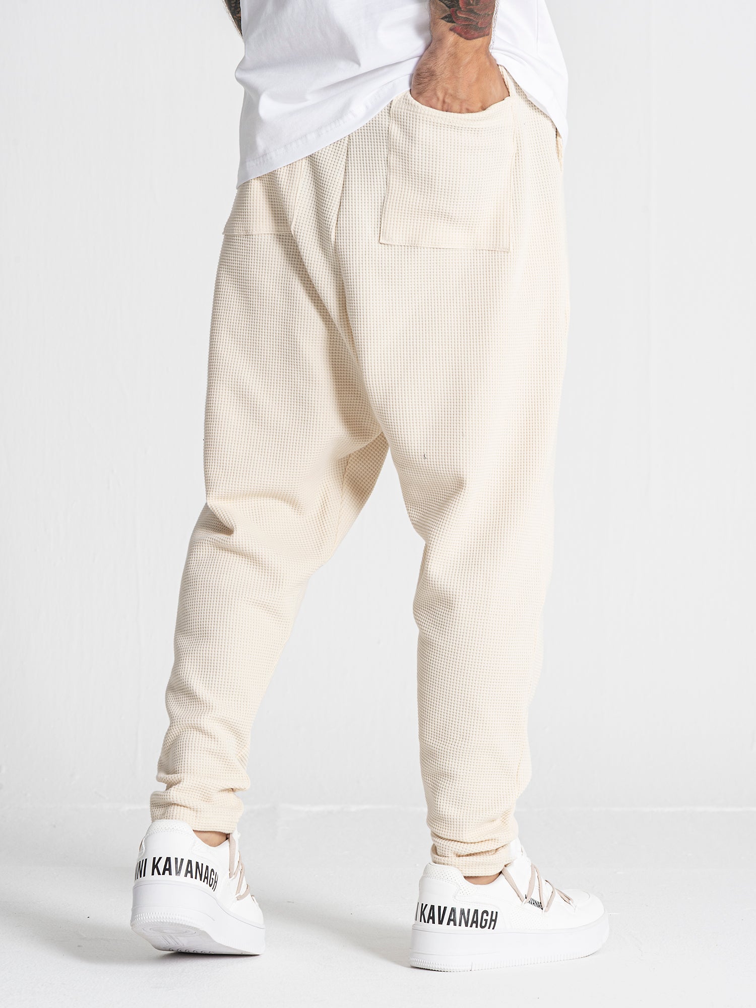 Beige Texture Pants
