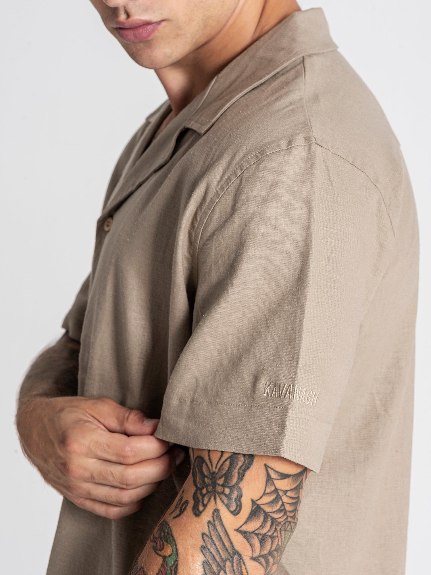 Taupe Nature Linen Shirt