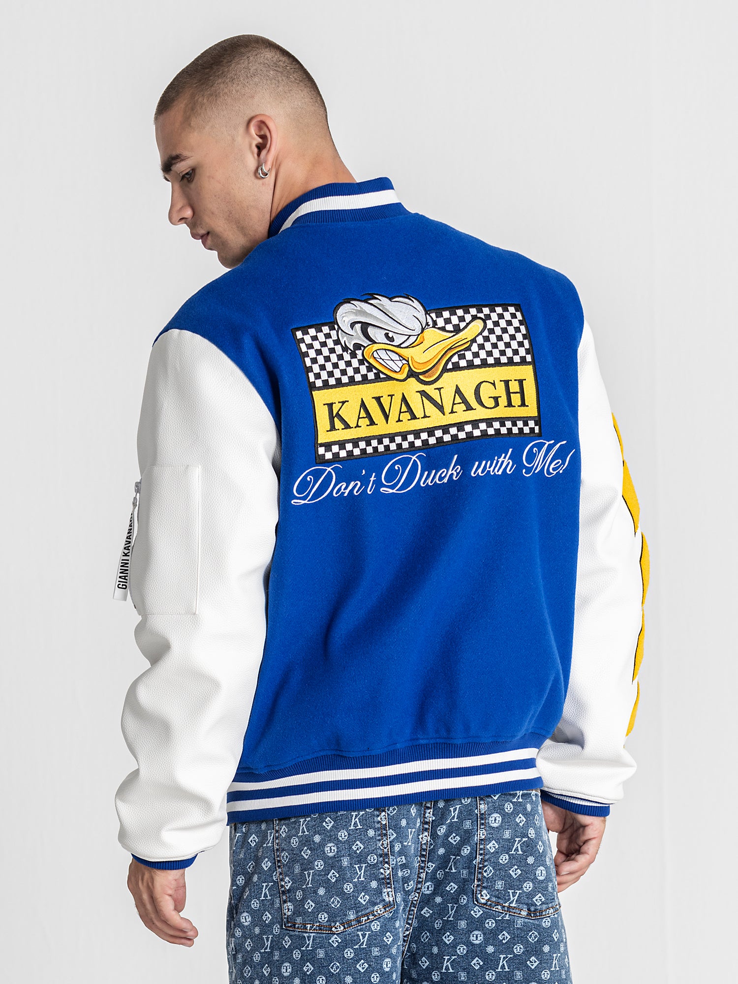 Blue Grumpy Duck Bomber Jacket