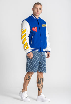 Blue Grumpy Duck Bomber Jacket
