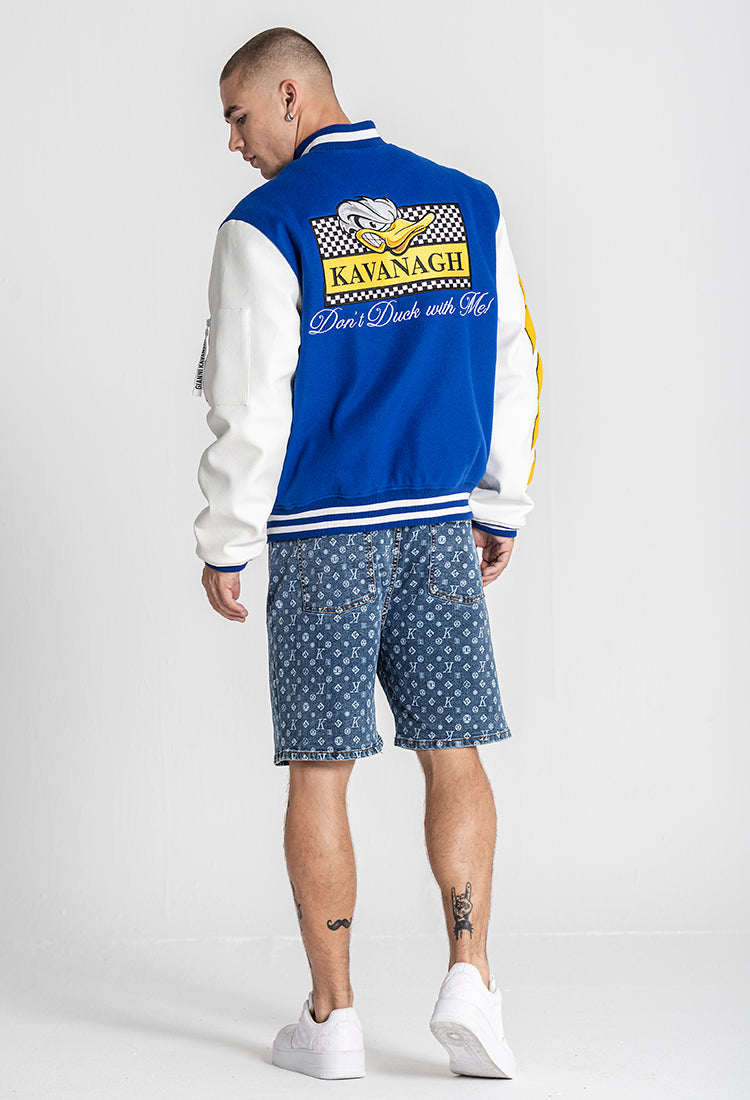 Blue Grumpy Duck Bomber Jacket
