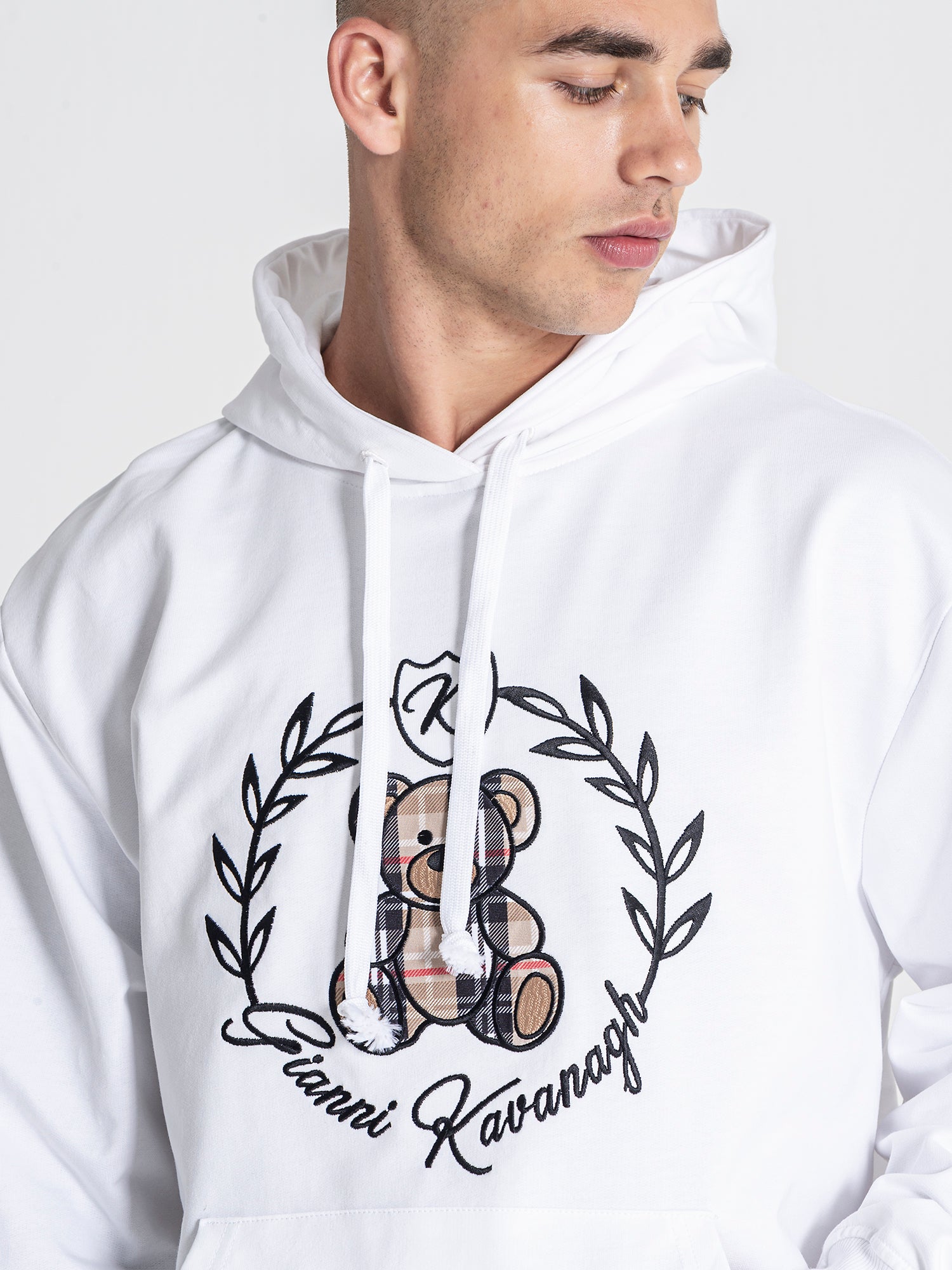 White Noble Bear Hoodie