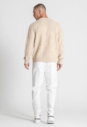 Beige GG Knit Sweater