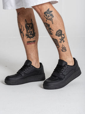 Black Logomania Velcro Sneakers