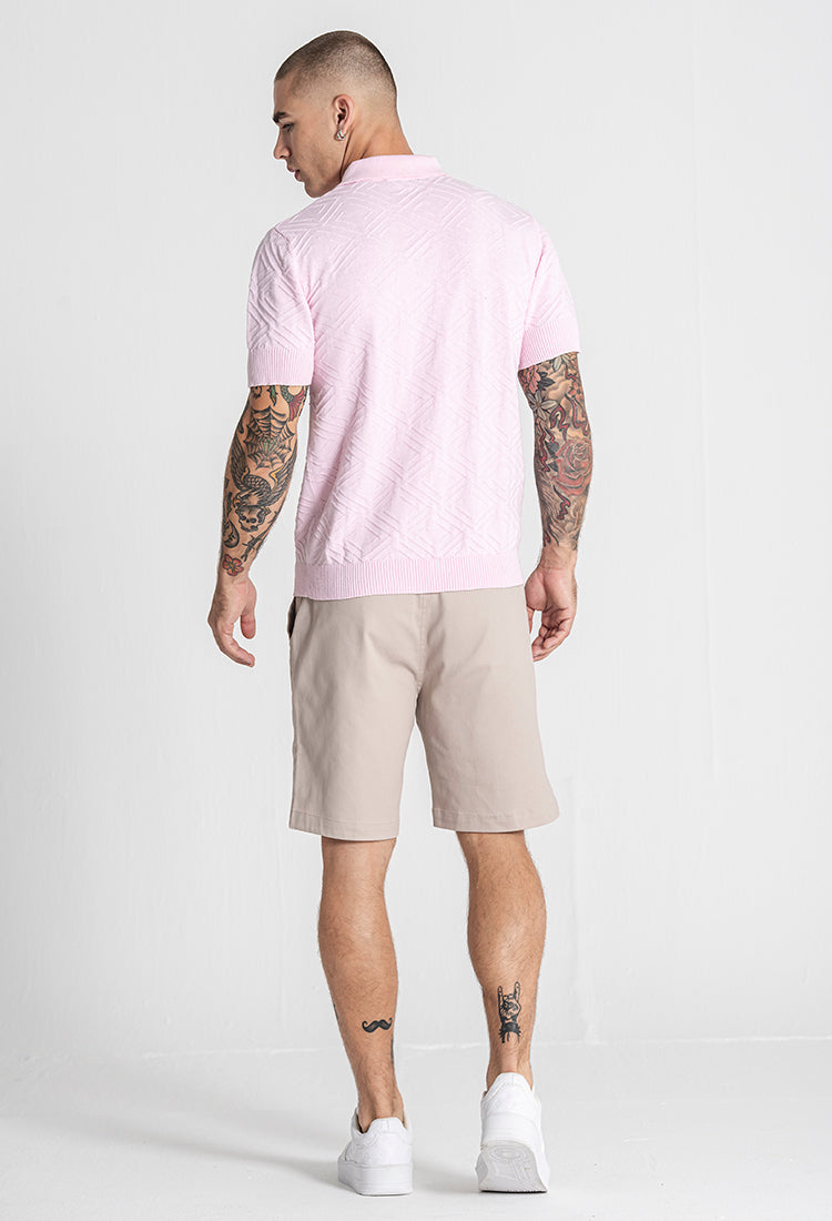 Light Pink Classy Knit Polo